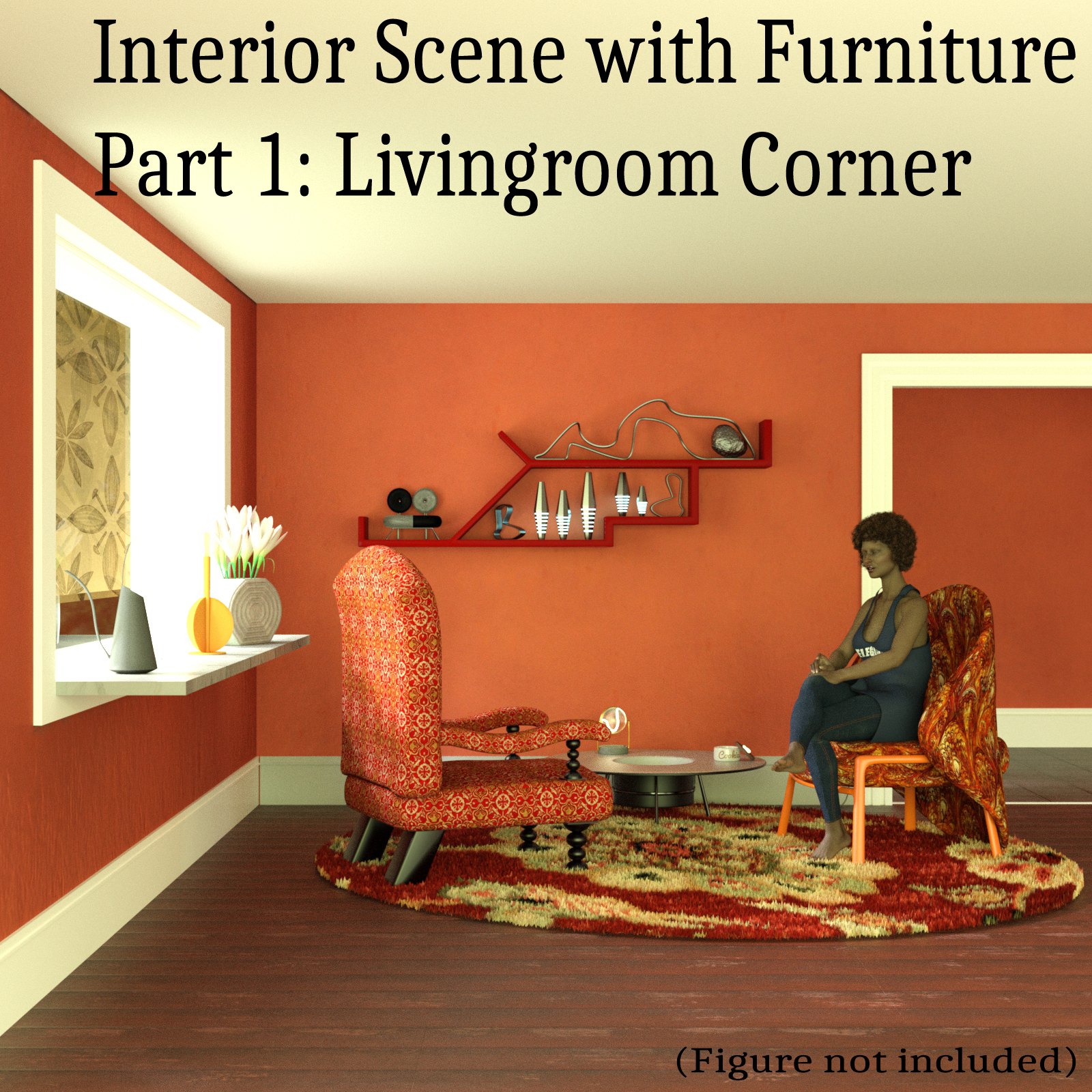 interior Scene with Furniture, Part 1: Building, Livingroom Corner by N/A