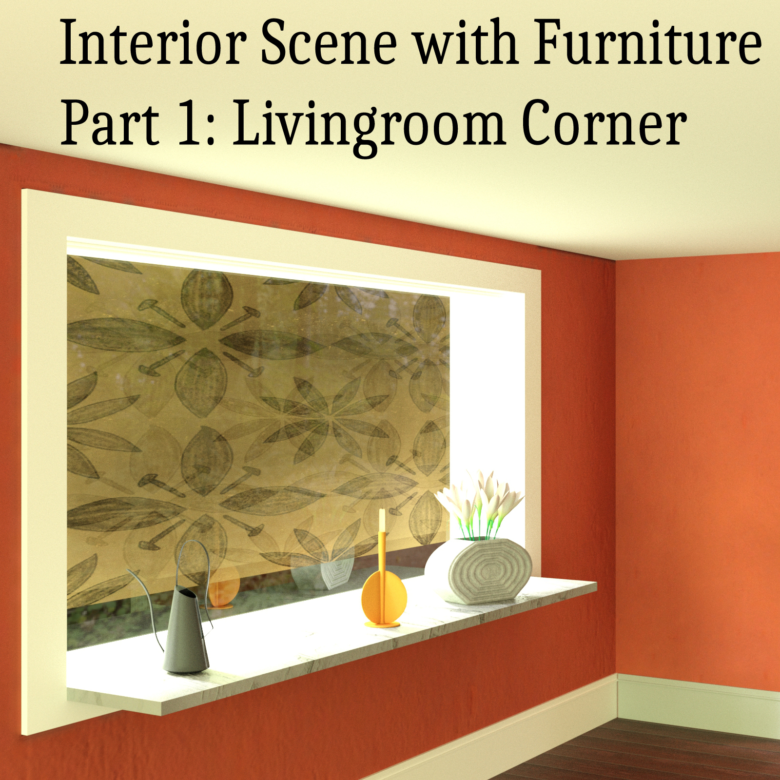 interior Scene with Furniture, Part 1: Building, Livingroom Corner by N/A
