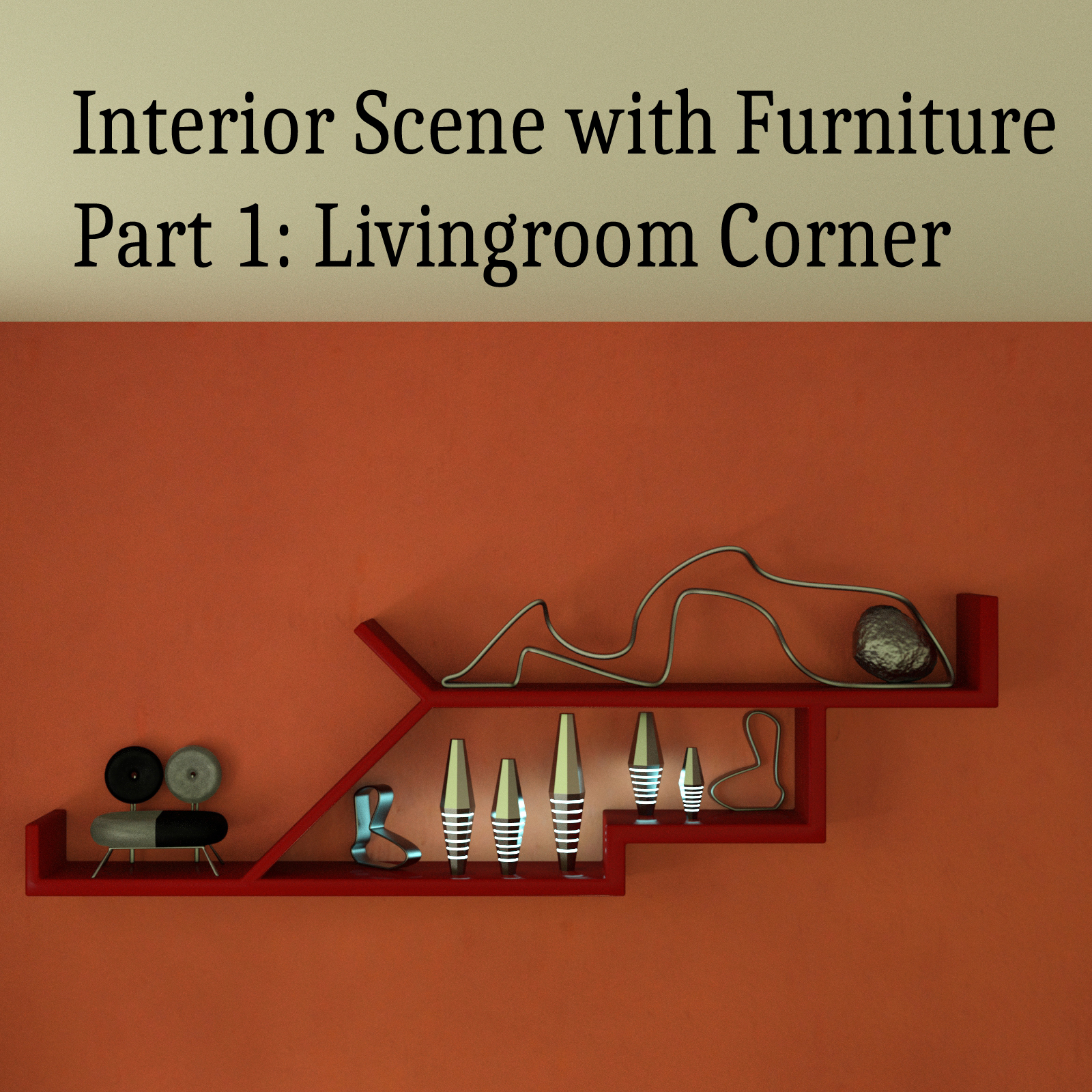 interior Scene with Furniture, Part 1: Building, Livingroom Corner by N/A