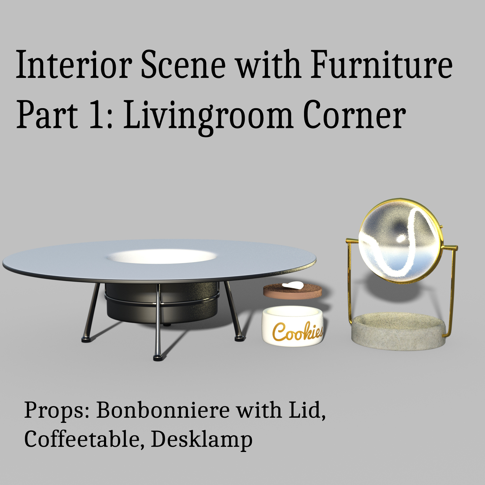 interior Scene with Furniture, Part 1: Building, Livingroom Corner by N/A