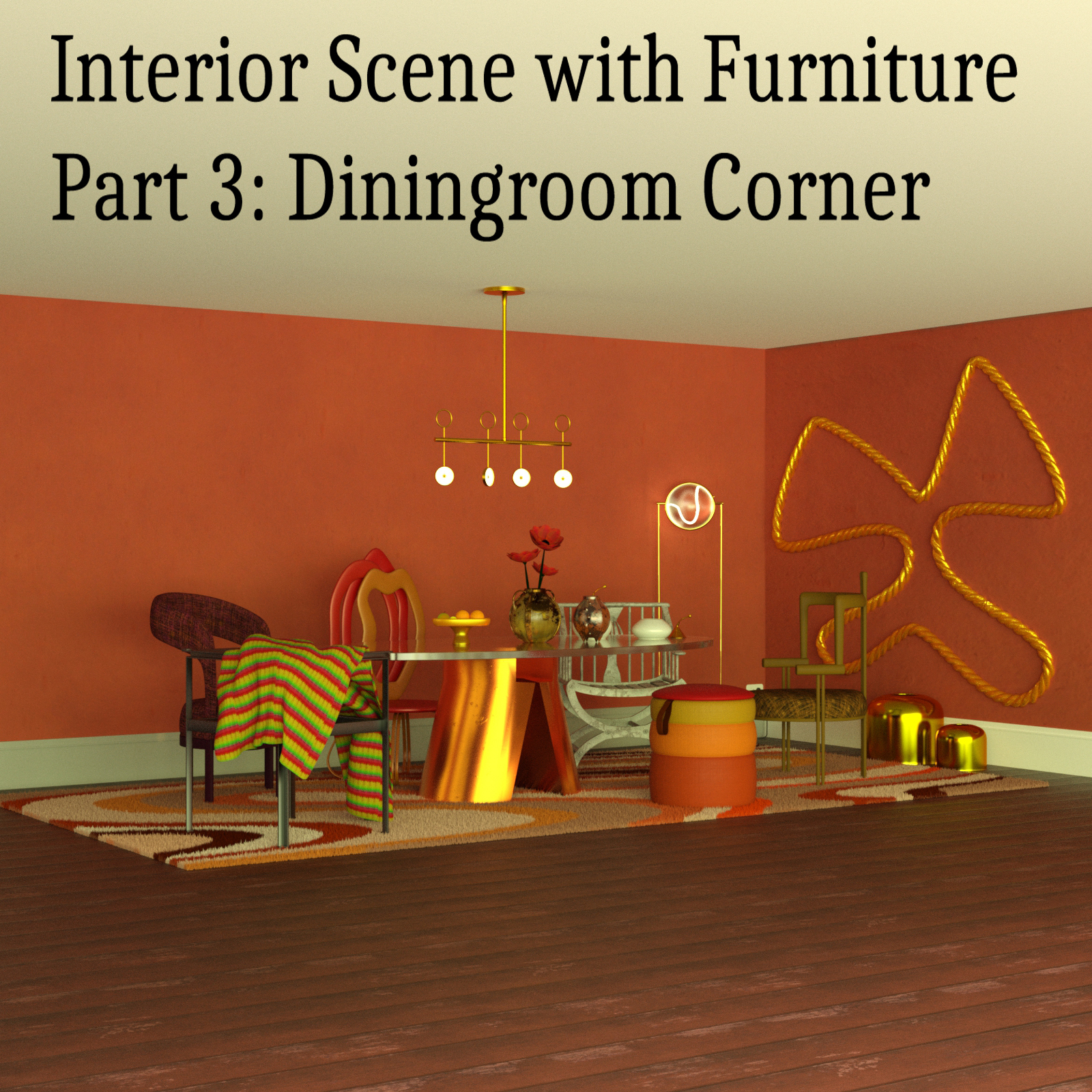 Interior with furniture, Part 3: Dining Room Furniture by N/A