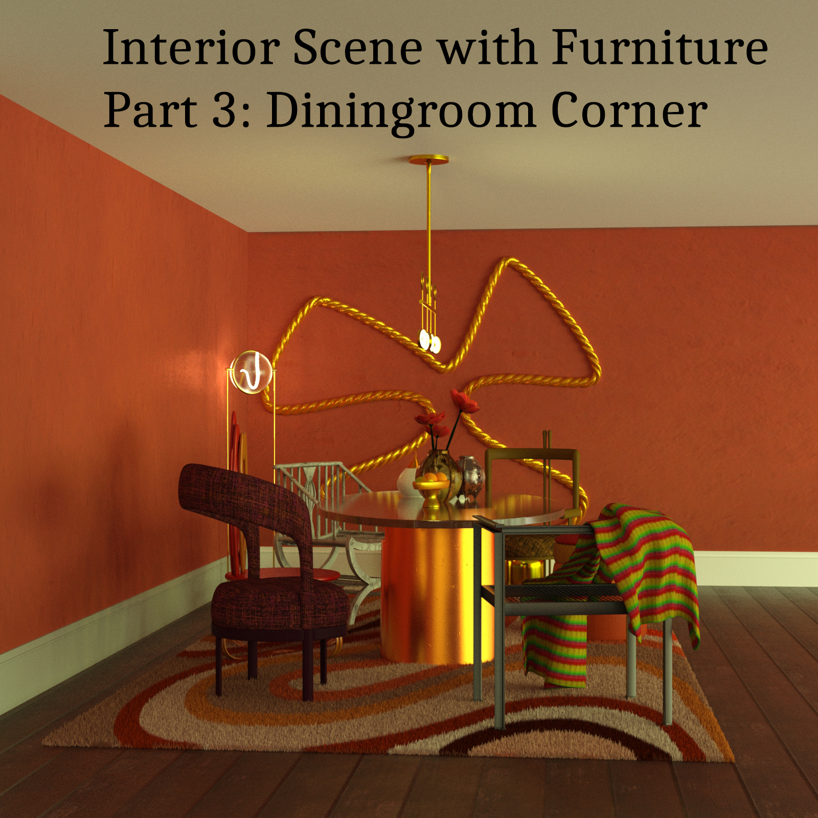 Interior with furniture, Part 3: Dining Room Furniture by N/A