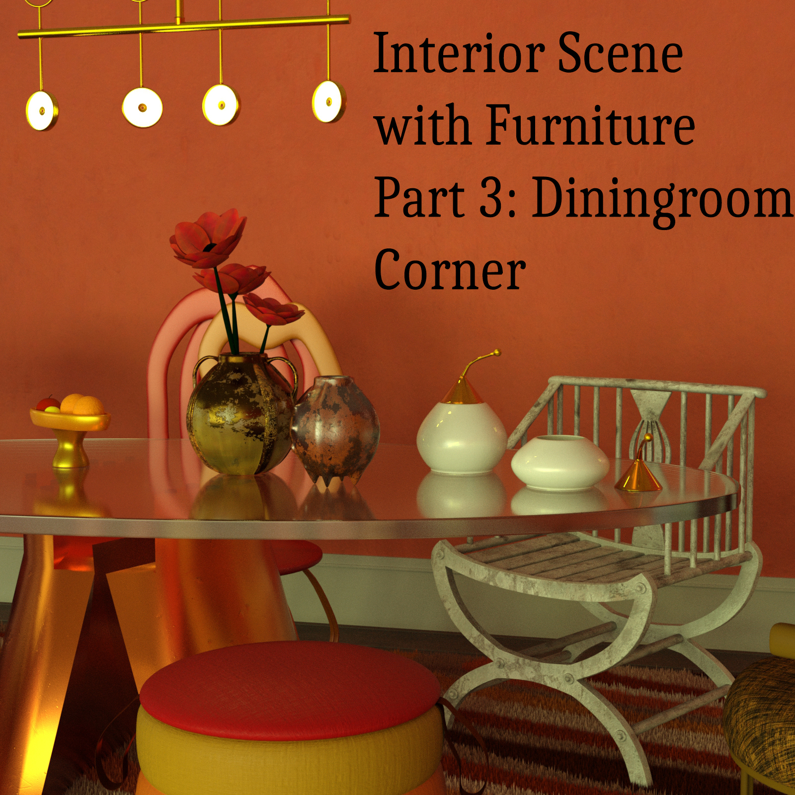 Interior with furniture, Part 3: Dining Room Furniture by N/A