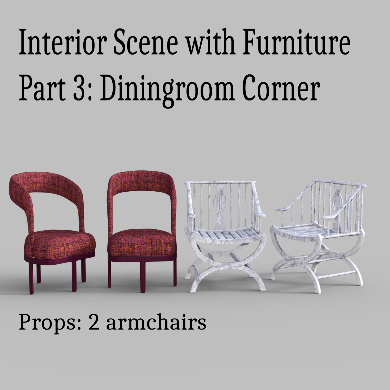 Interior with furniture, Part 3: Dining Room Furniture by N/A