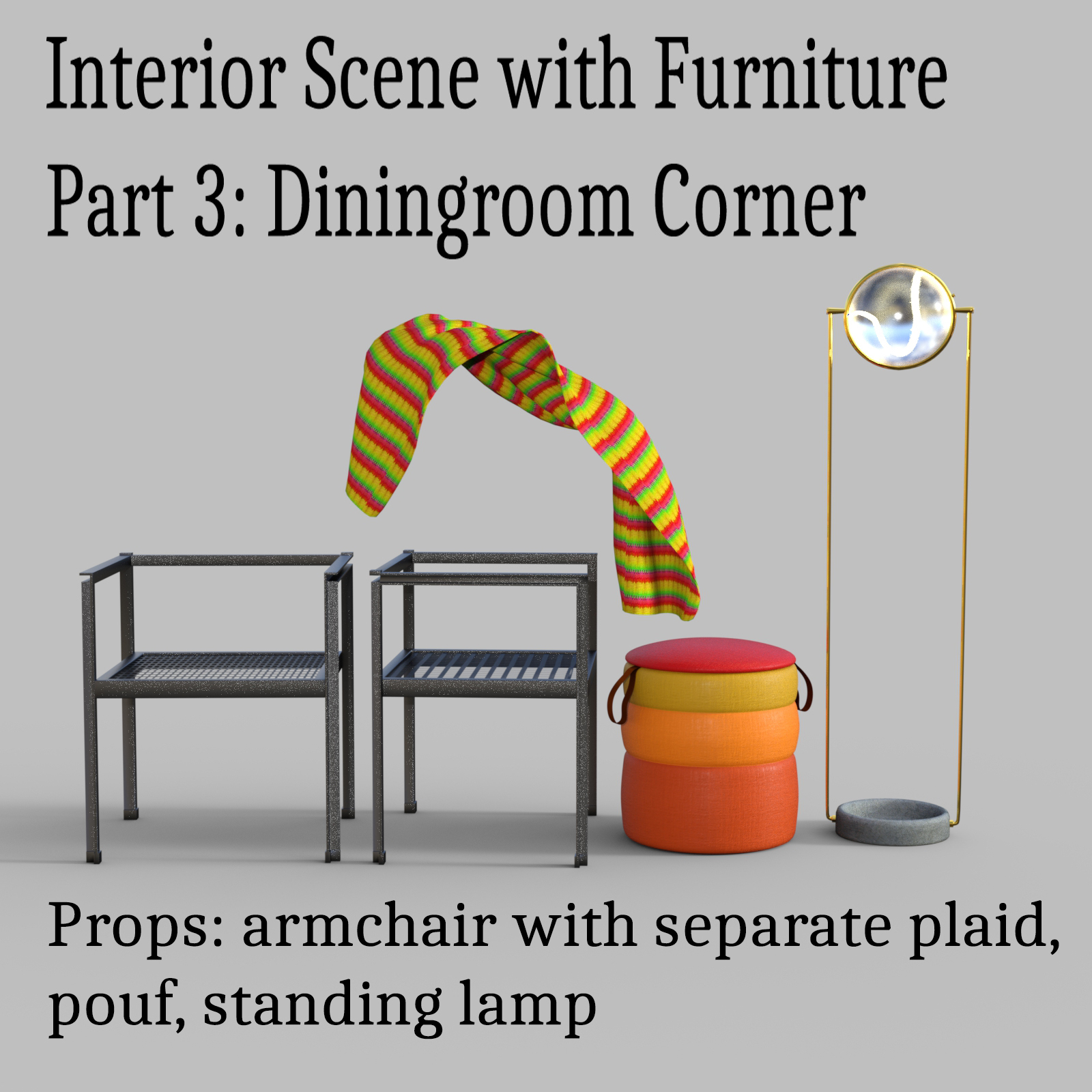 Interior with furniture, Part 3: Dining Room Furniture by N/A