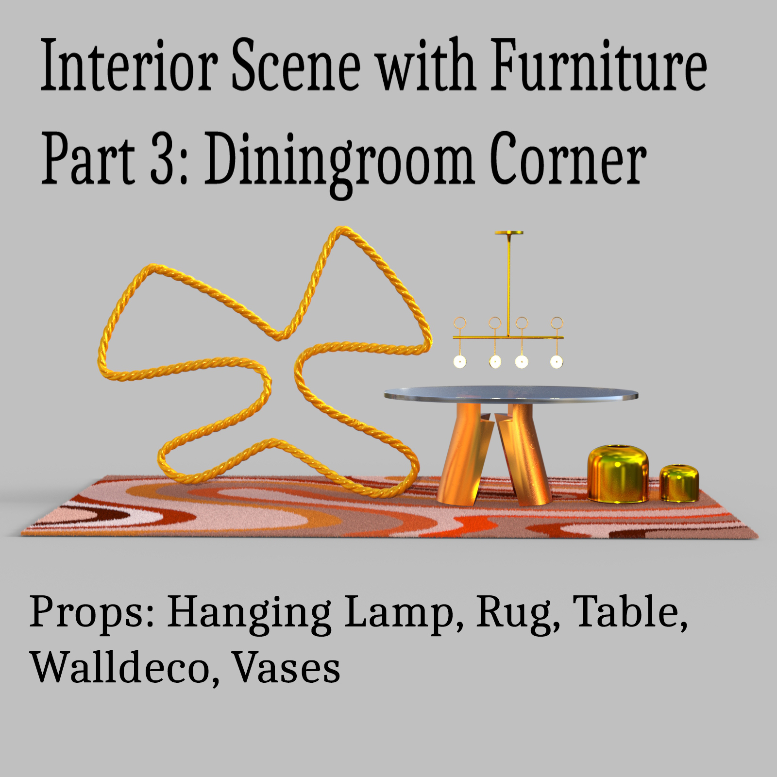 Interior with furniture, Part 3: Dining Room Furniture by N/A