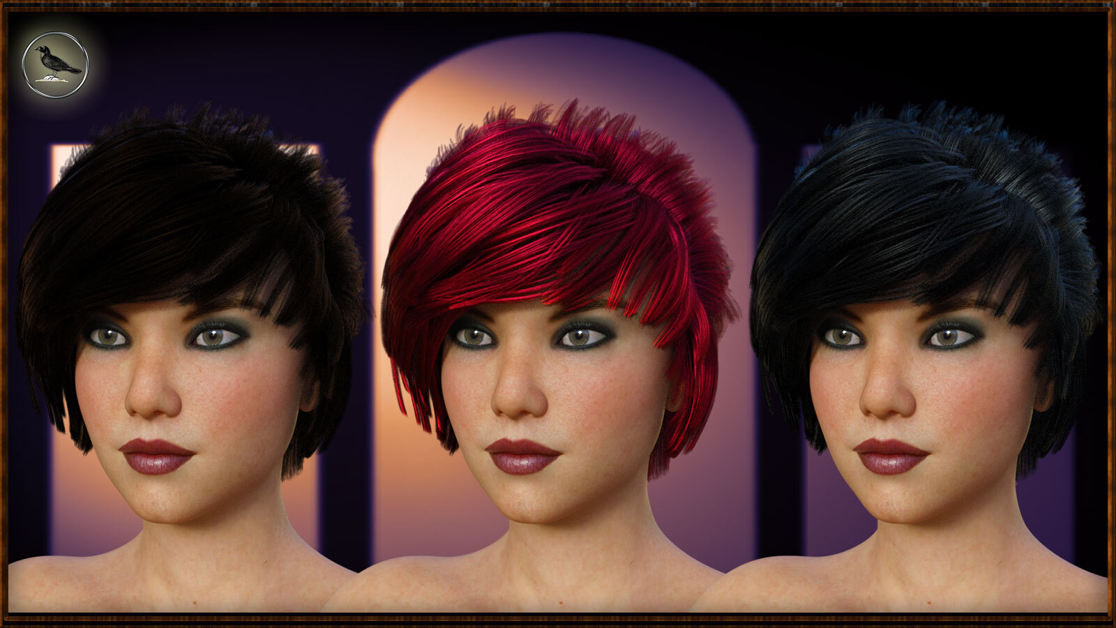 Sela Hair for Genesis 8.1 Female by N/A