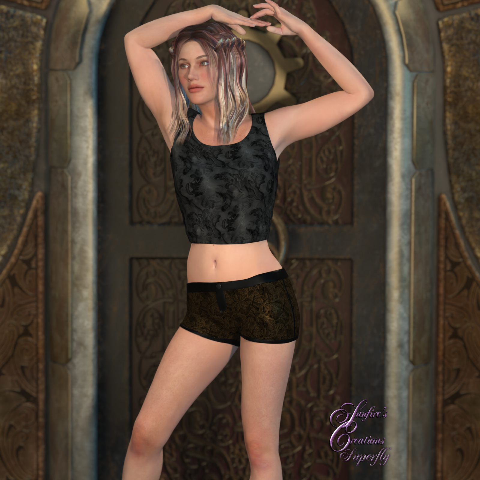 Leaves-n-Leather II for Short Shorts for Dawn by N/A