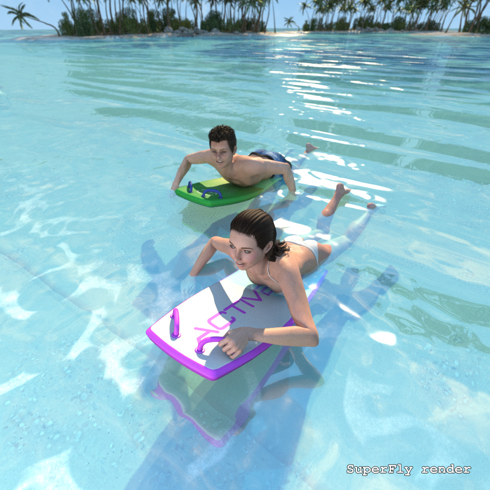 Summer series, Sunbathing essentials for Poser by N/A