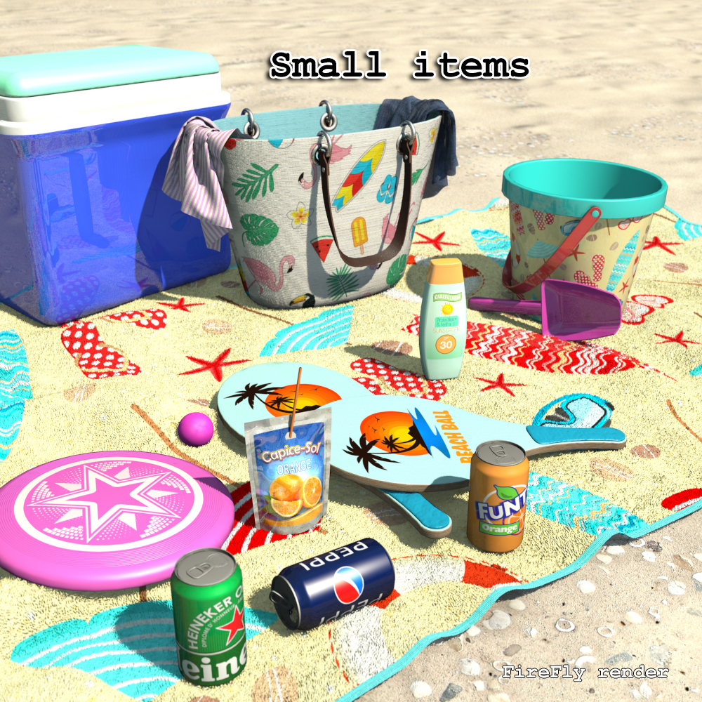 Summer series, Sunbathing essentials for Poser by N/A