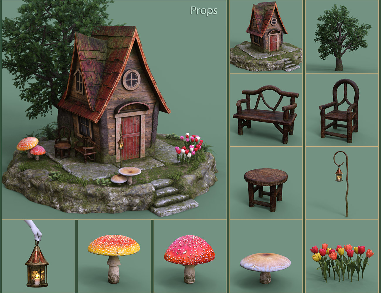 Enchanted Cottage for DazStudio by N/A