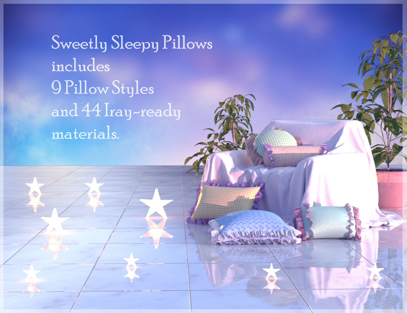 Arah3D Sweet and Sleepy Pillows by N/A