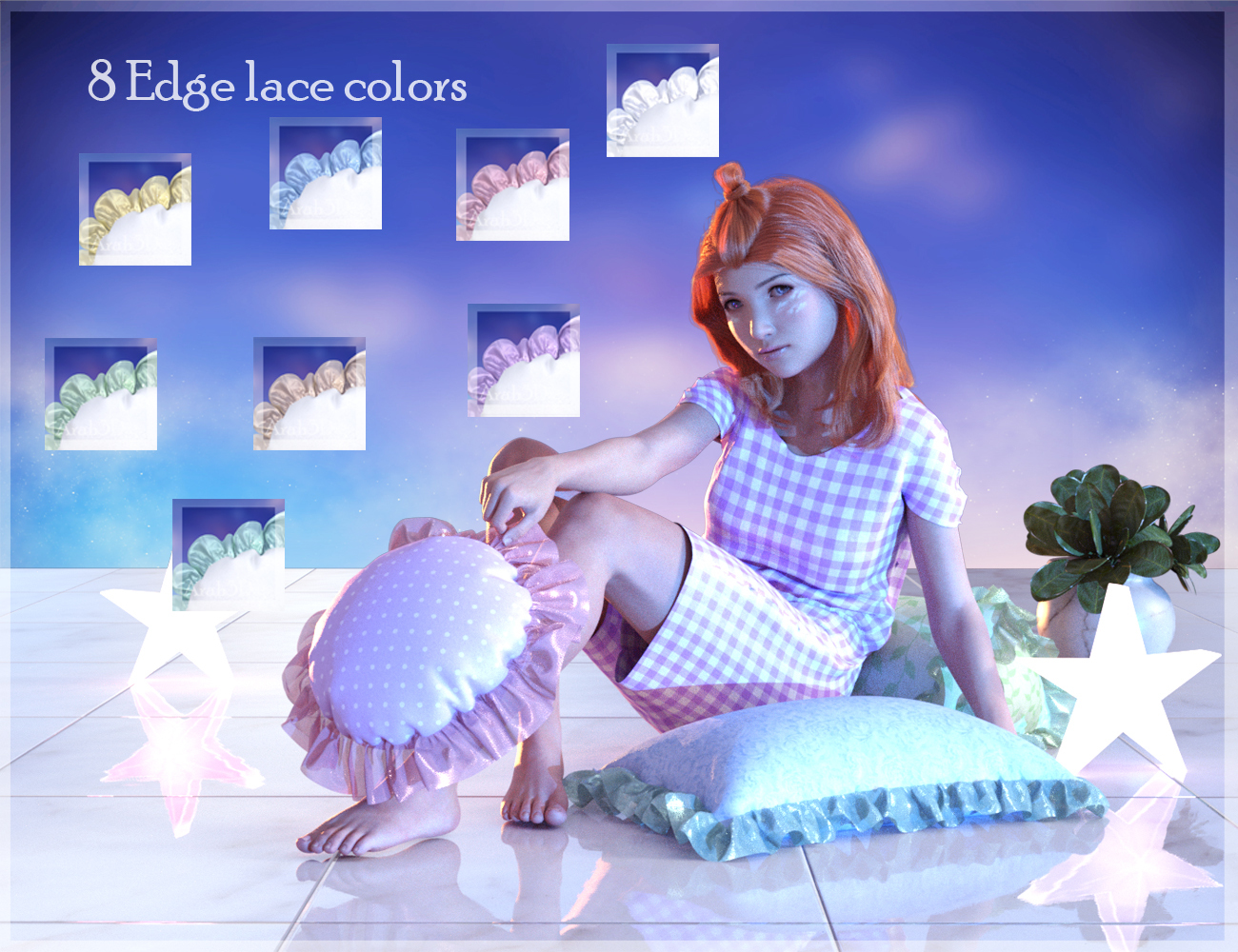 Arah3D Sweet and Sleepy Pillows by N/A