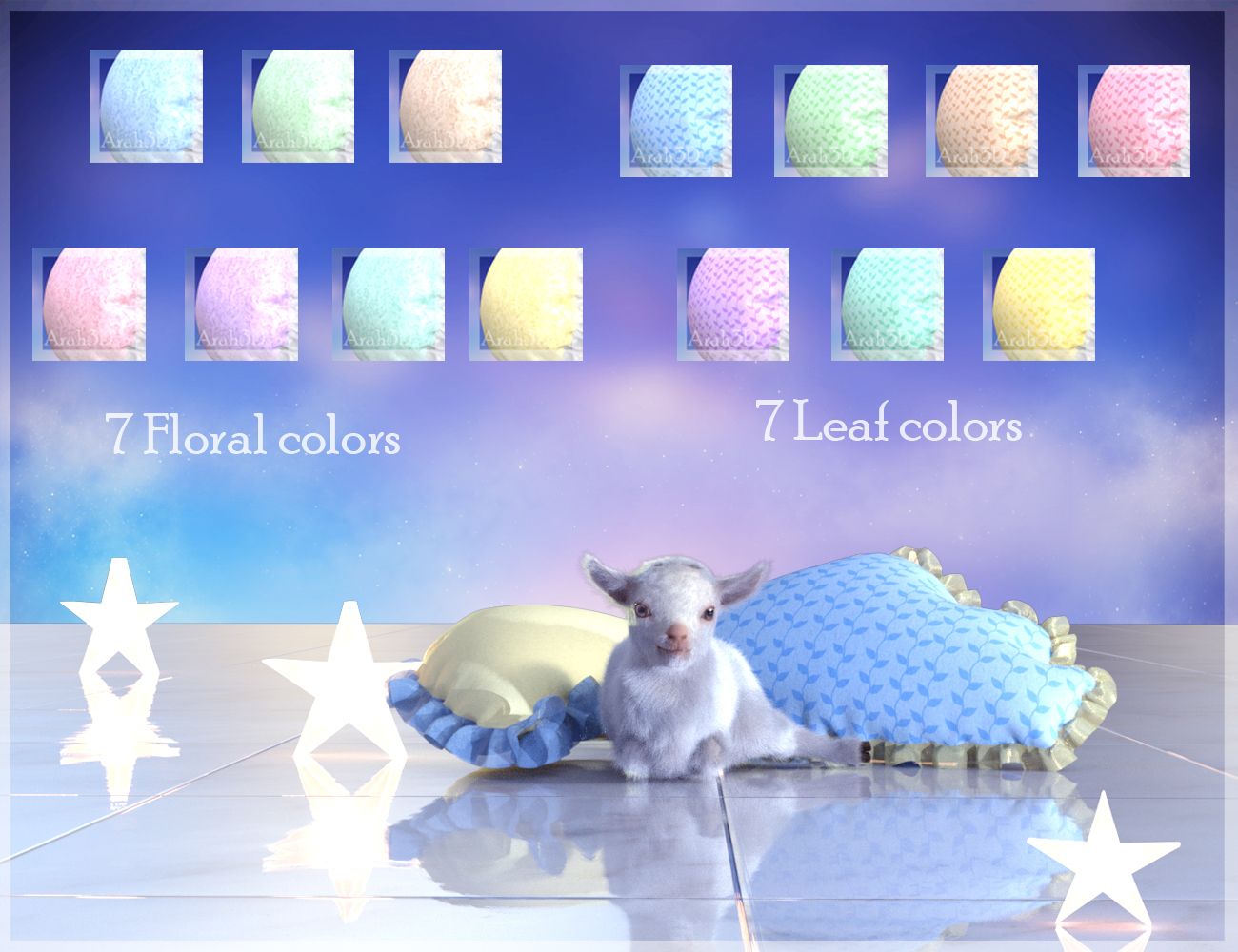 Arah3D Sweet and Sleepy Pillows by N/A