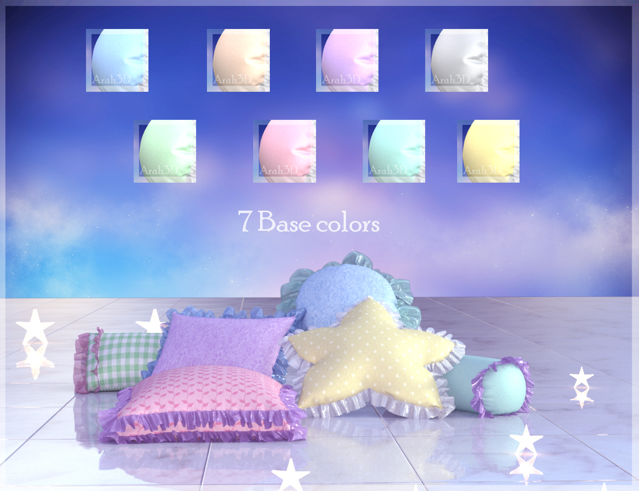 Arah3D Sweet and Sleepy Pillows by N/A