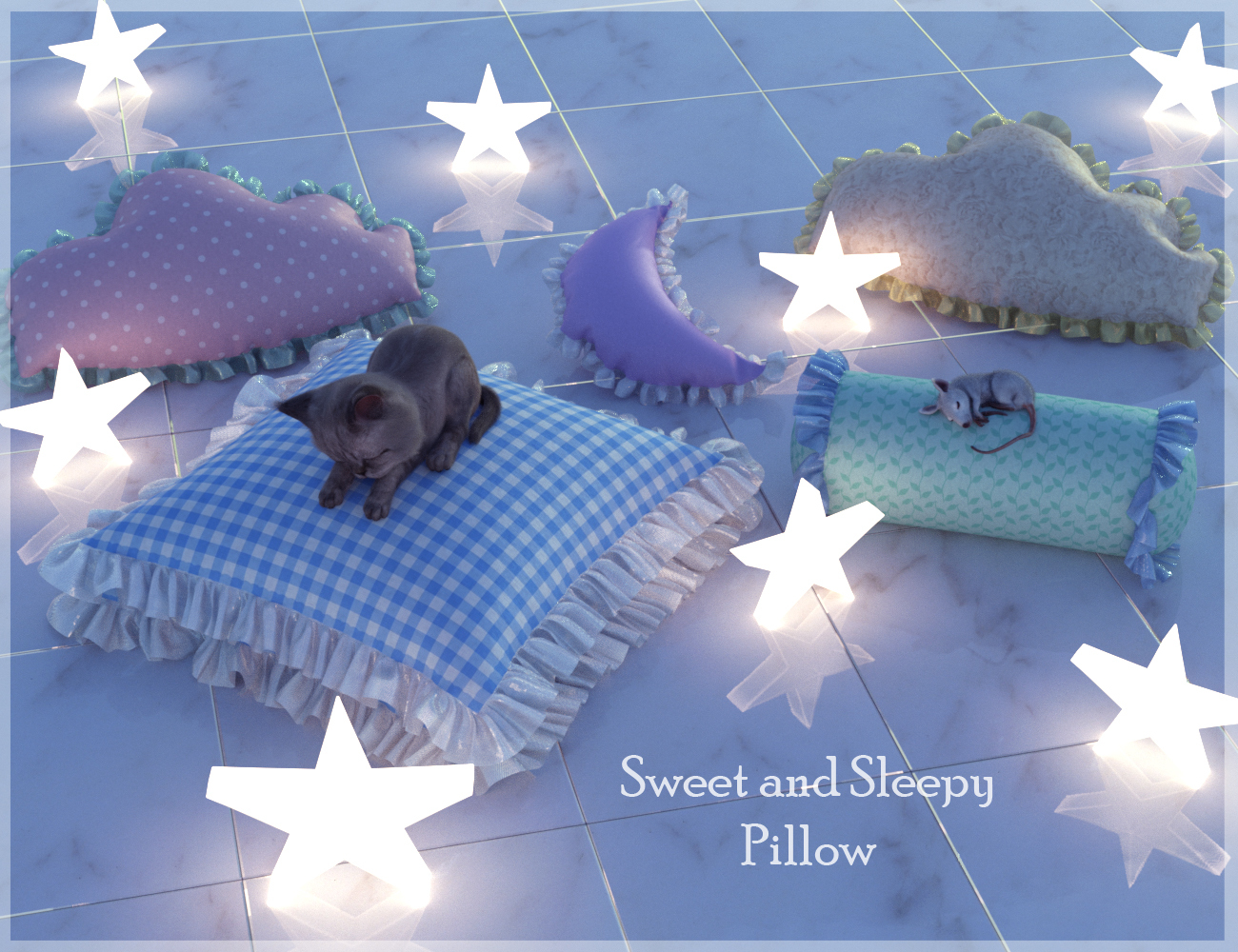 Arah3D Sweet and Sleepy Pillows by N/A