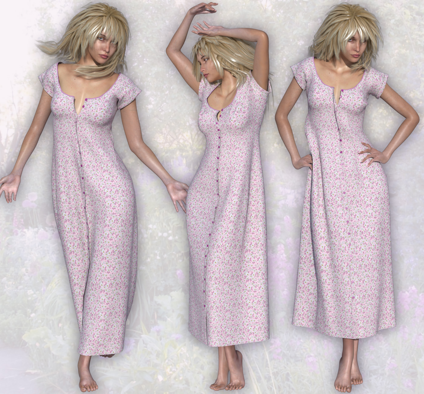 Flowery Summer Dress by N/A