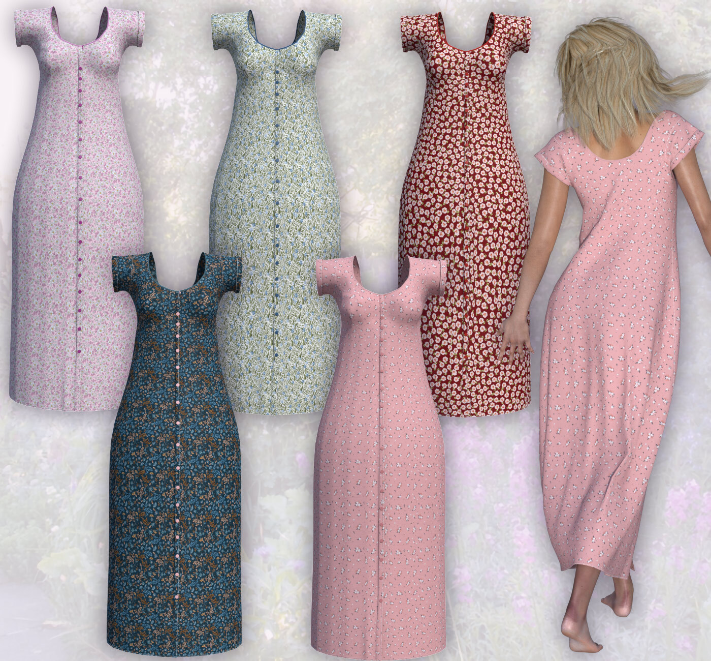 Flowery Summer Dress by N/A