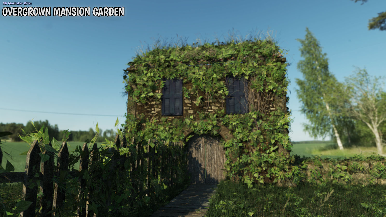 Modular 3D Kits: Overgrown Mansion Garden by N/A