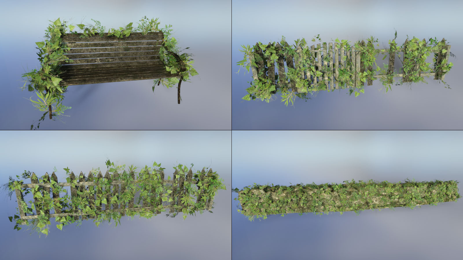 Modular 3D Kits: Overgrown Mansion Garden by N/A