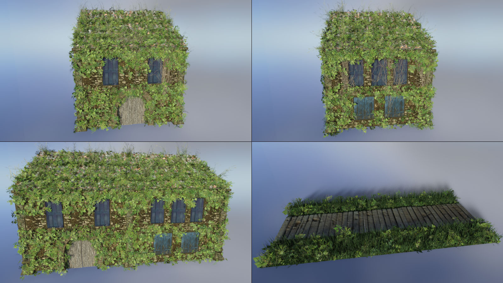 Modular 3D Kits: Overgrown Mansion Garden by N/A