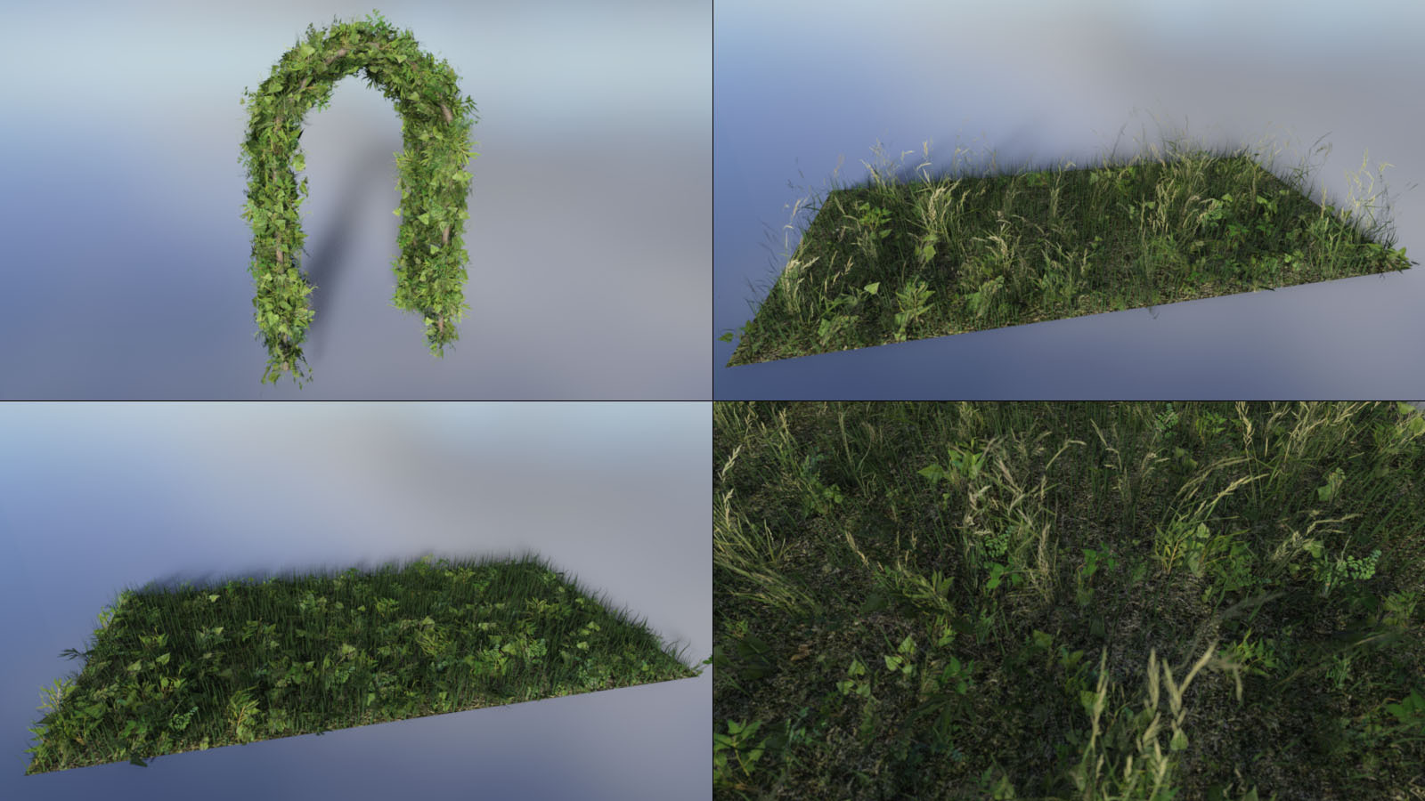 Modular 3D Kits: Overgrown Mansion Garden by N/A