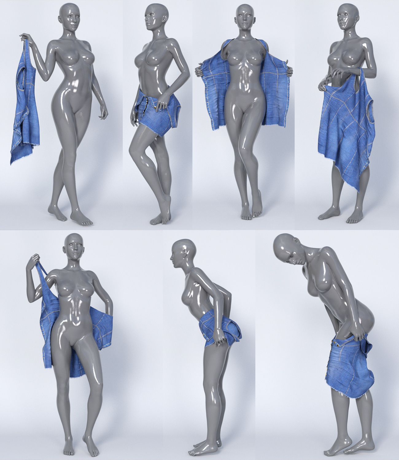 Sexy Skinny Dress Clothes dforce for Genesis 8 & 8.1 Female(s) by N/A