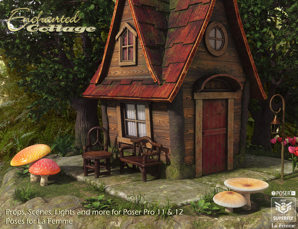Enchanted Cottage for Poser by N/A