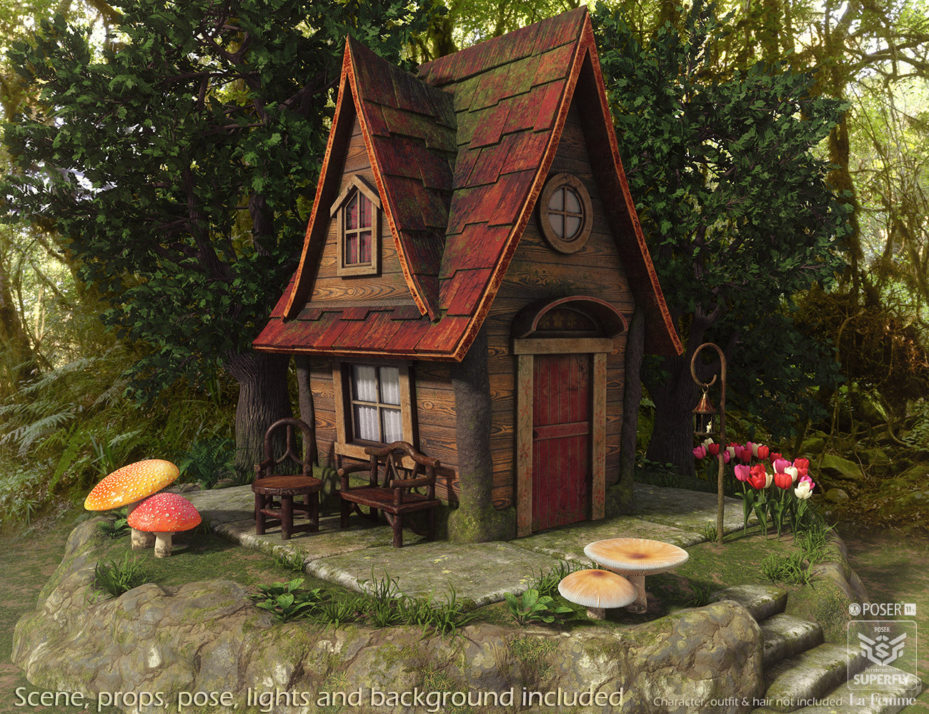 Enchanted Cottage for Poser by N/A