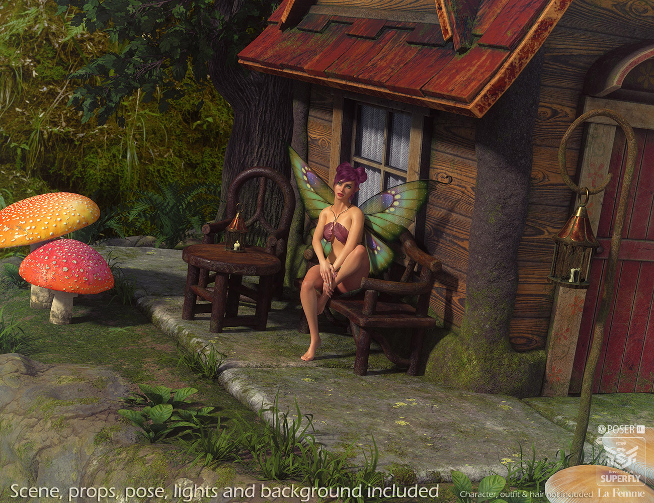 Enchanted Cottage for Poser by N/A