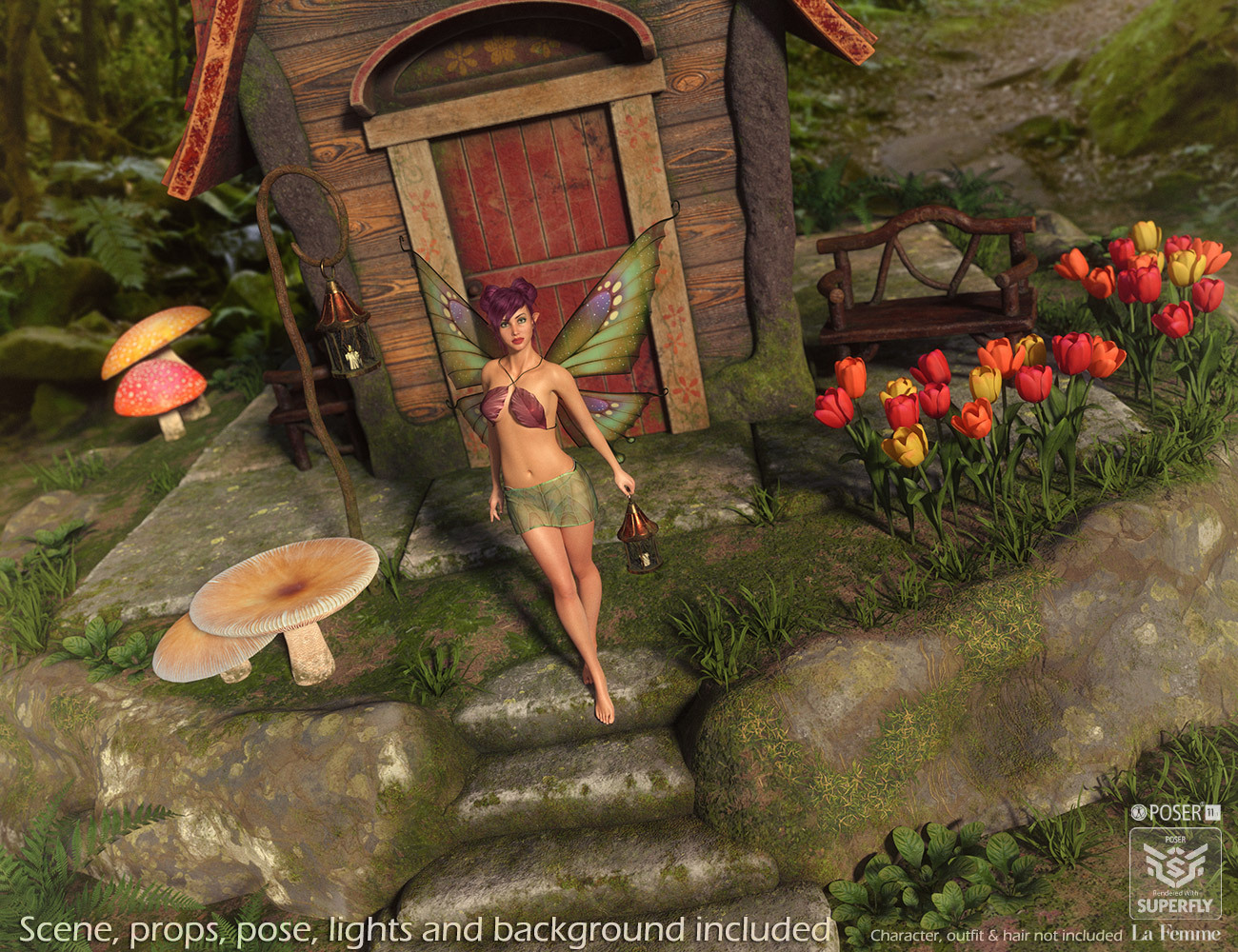 Enchanted Cottage for Poser by N/A