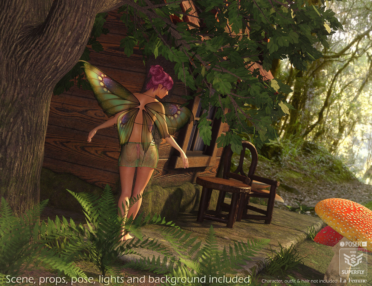 Enchanted Cottage for Poser by N/A