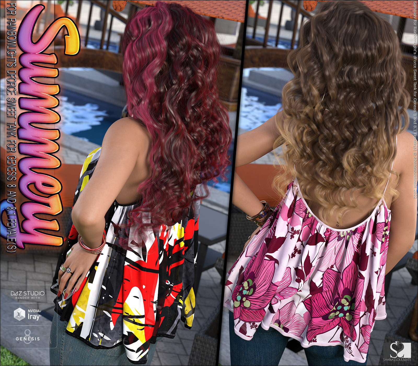 Summery for dForce Sweet Tank for Genesis 8 and 8.1 Females by N/A