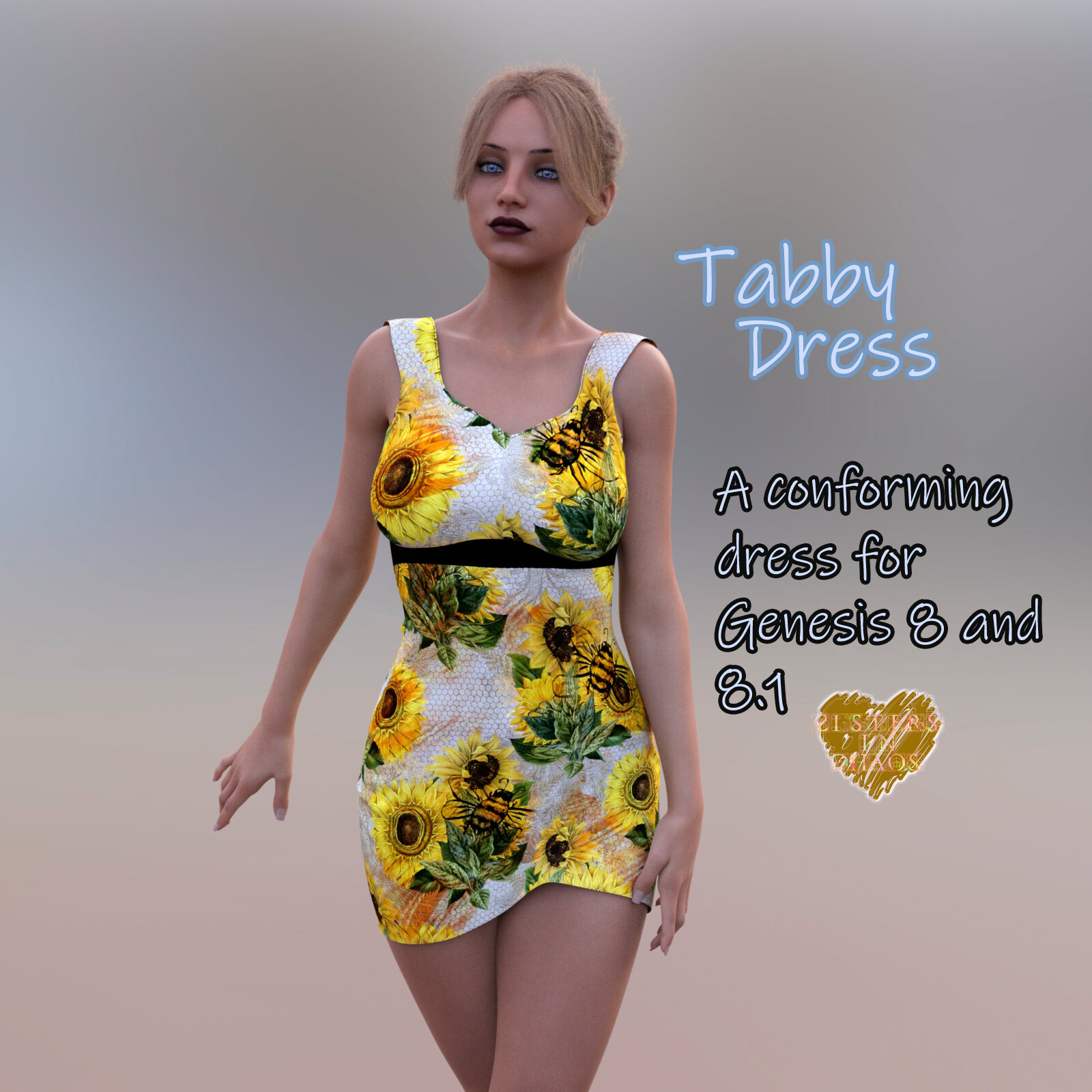Tabby Dress for Genesis 8 and 8.1 Female by N/A