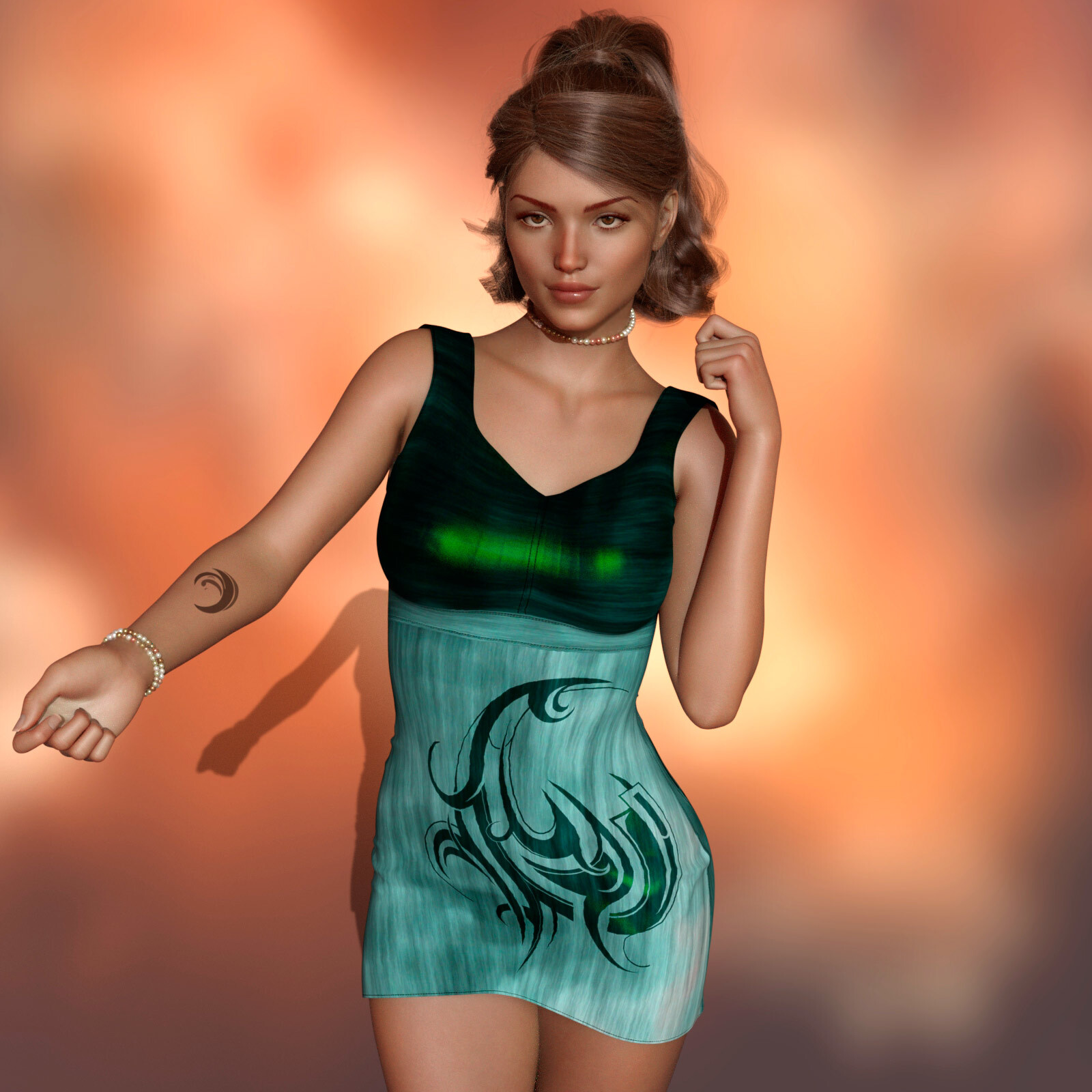 Tabby Dress for Genesis 8 and 8.1 Female by N/A