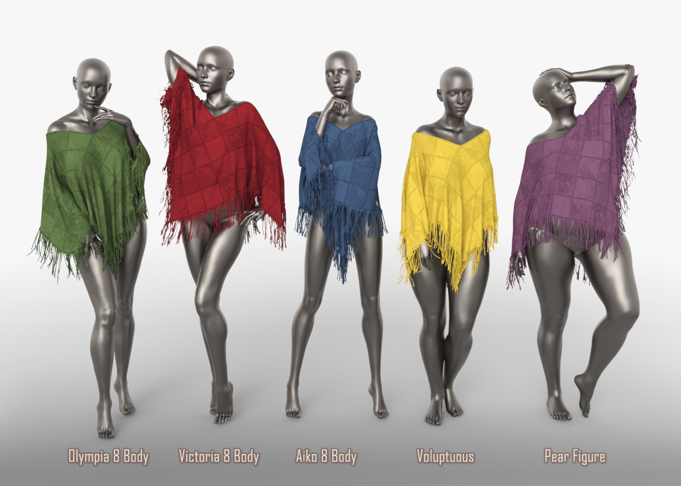 FRQ dForce: Patchwork Poncho for G8F and G8M by N/A