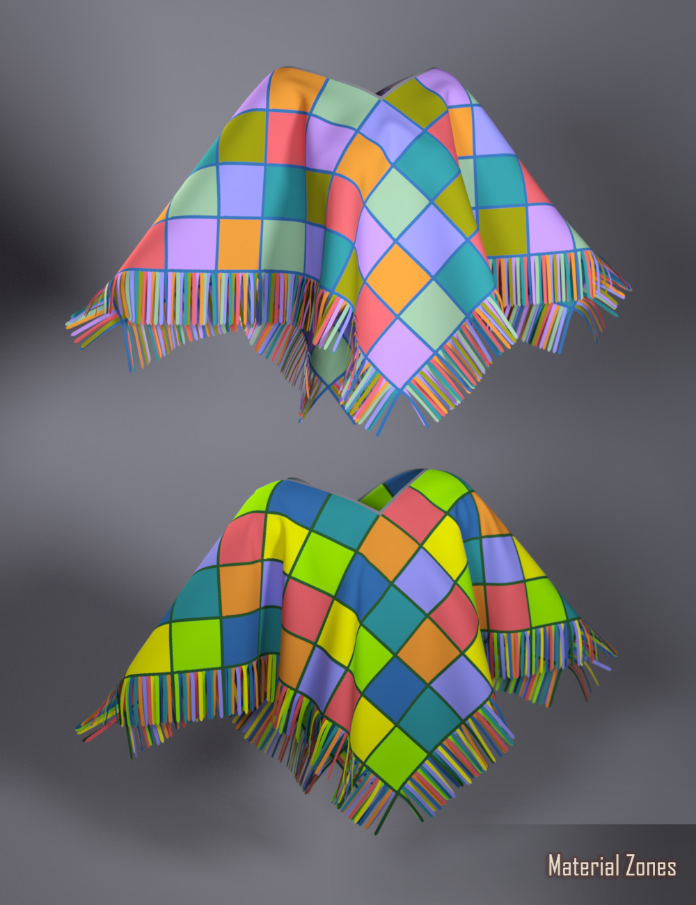 FRQ dForce: Patchwork Poncho for G8F and G8M by N/A