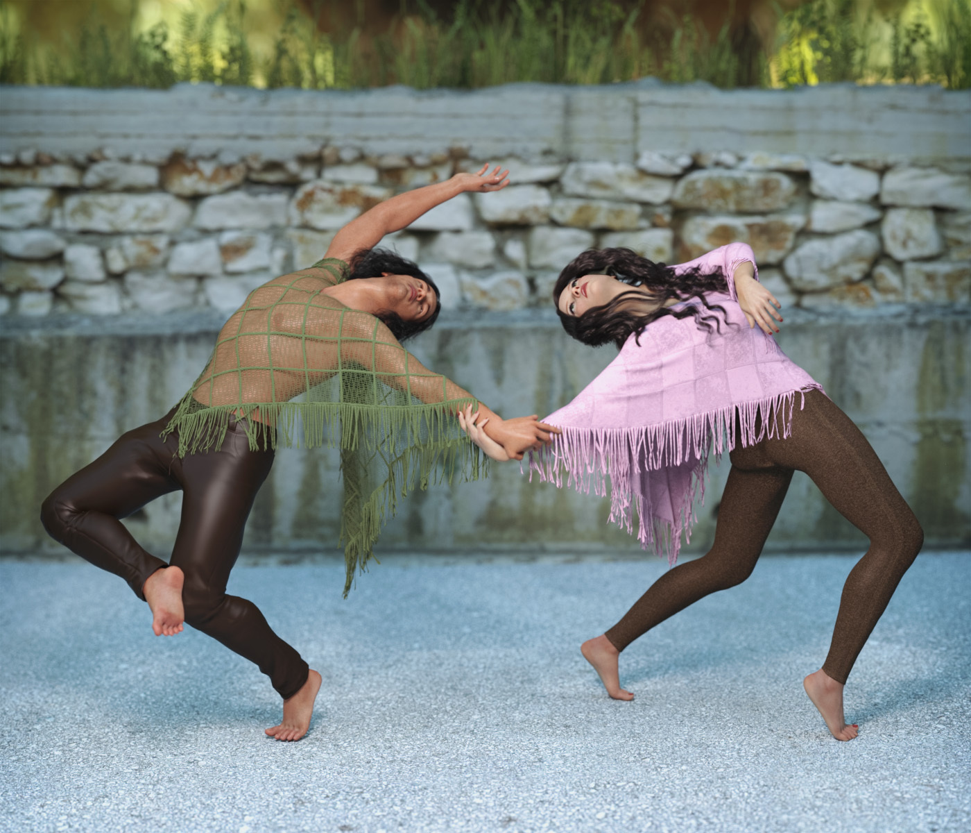 FRQ dForce: Patchwork Poncho for G8F and G8M by N/A