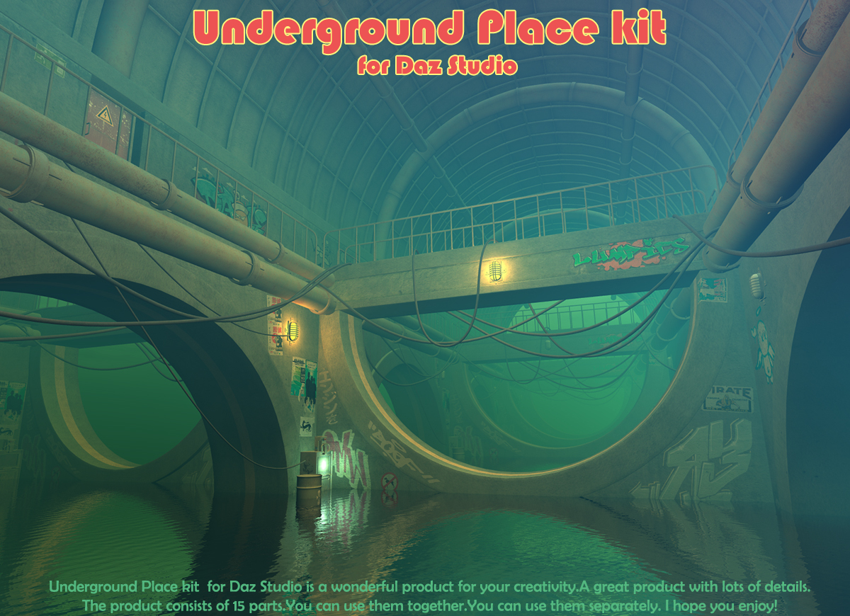 Underground Place kit for Daz Studio by N/A