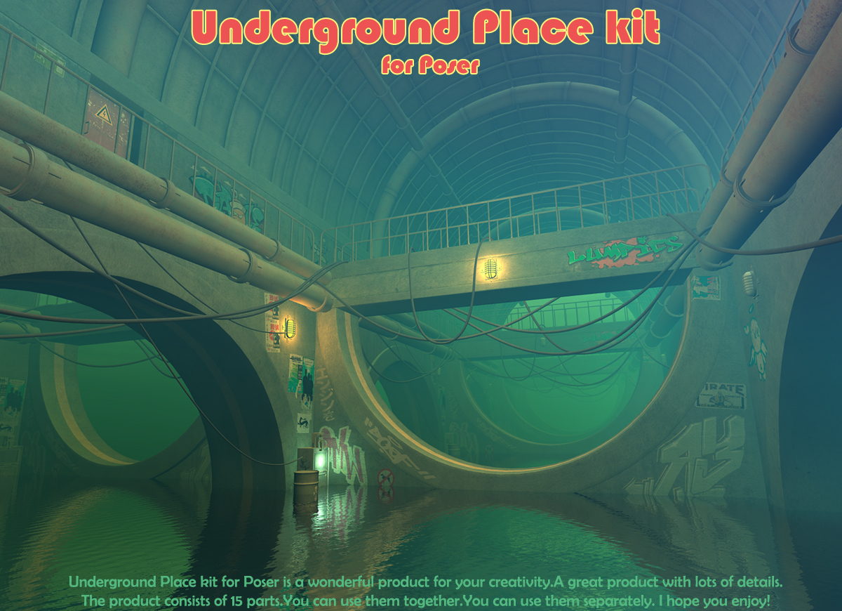 Underground Place kit for Poser by N/A