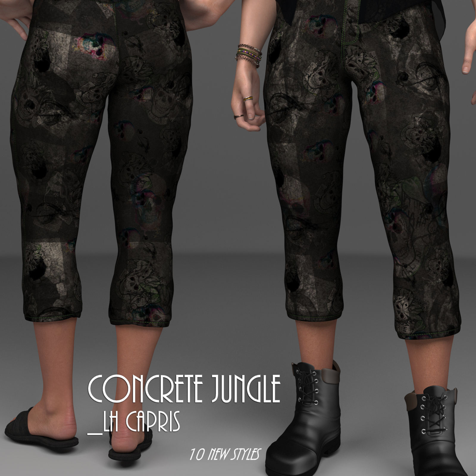 Concrete Jungle_LH Capris by N/A