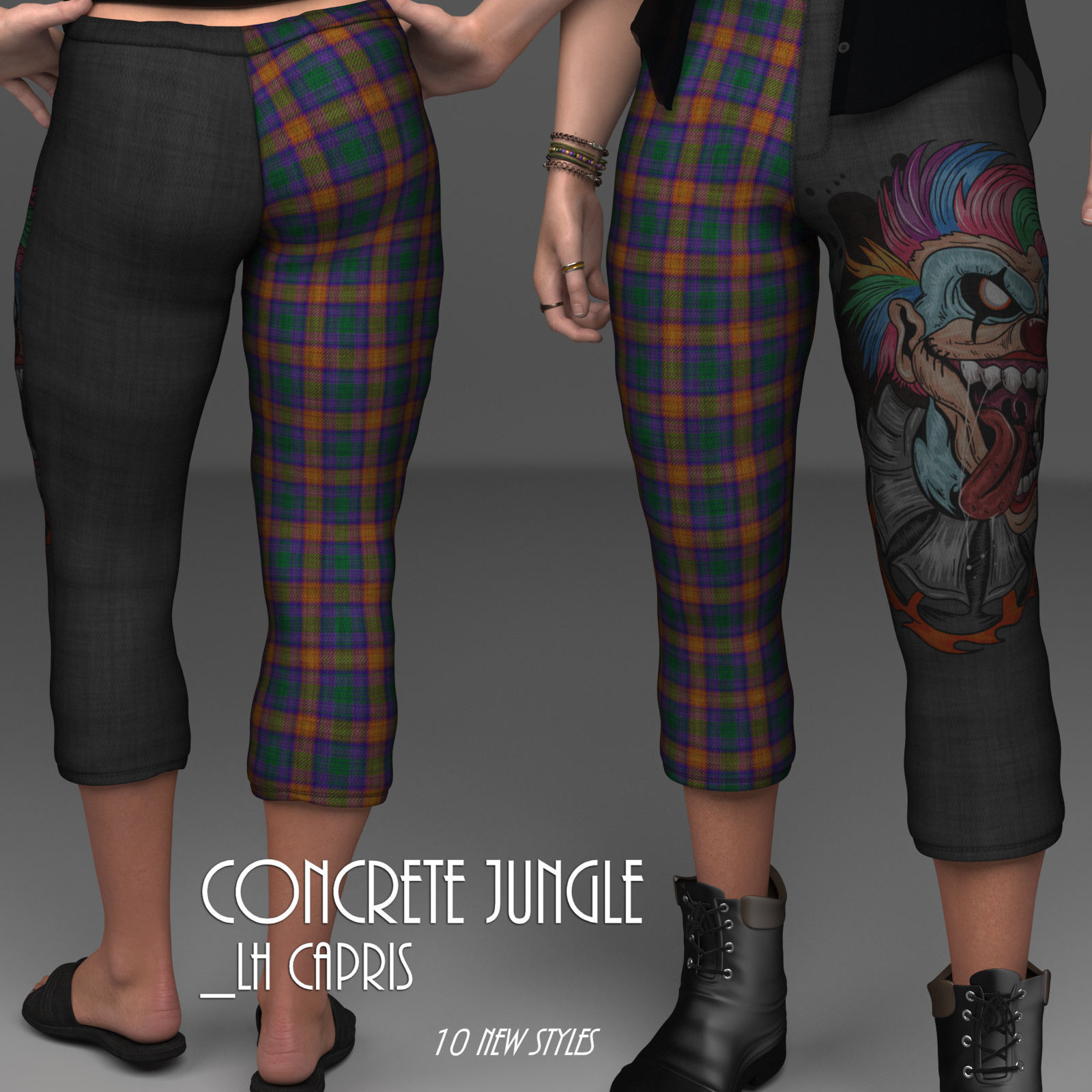 Concrete Jungle_LH Capris by N/A