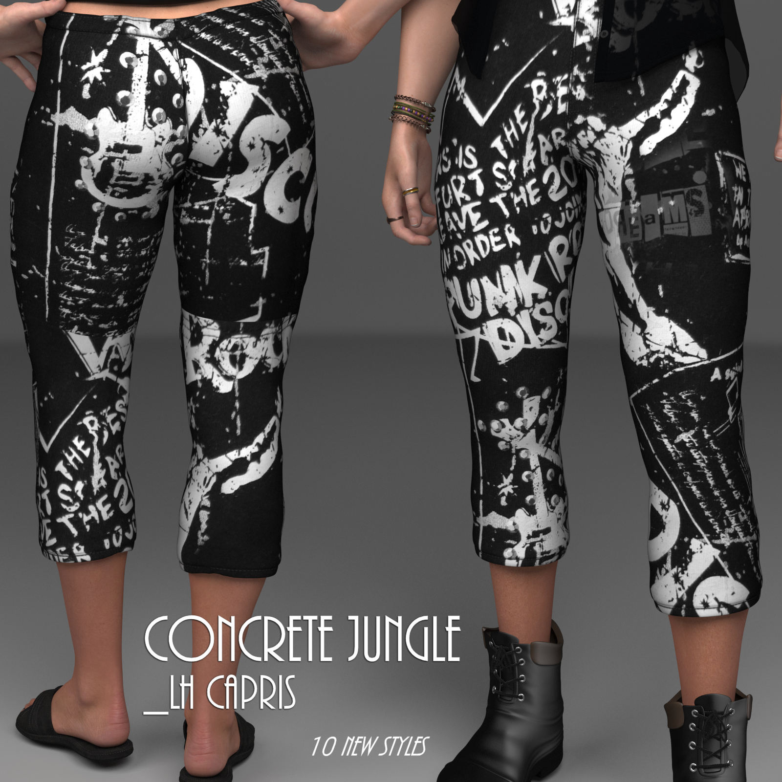 Concrete Jungle_LH Capris by N/A
