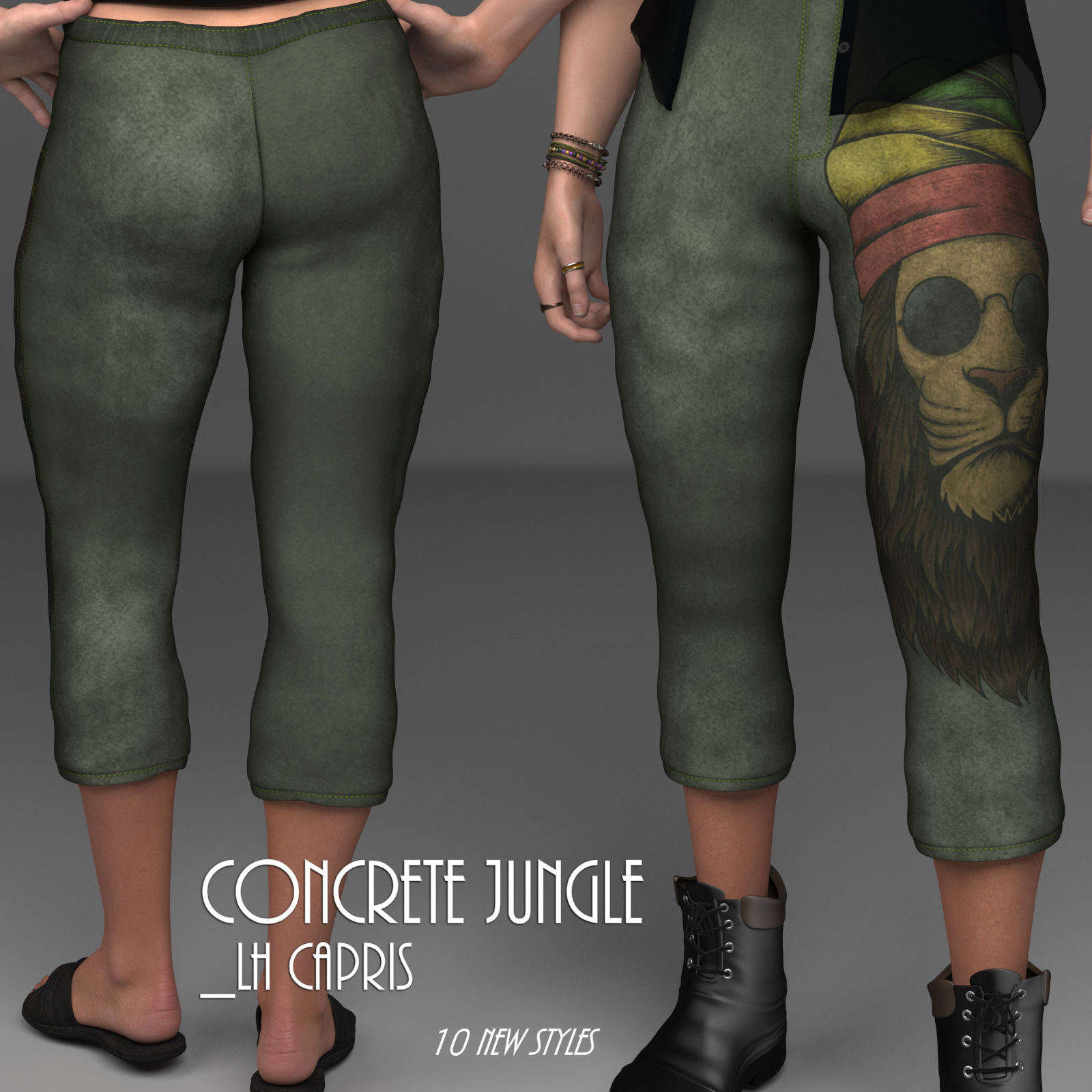Concrete Jungle_LH Capris by N/A