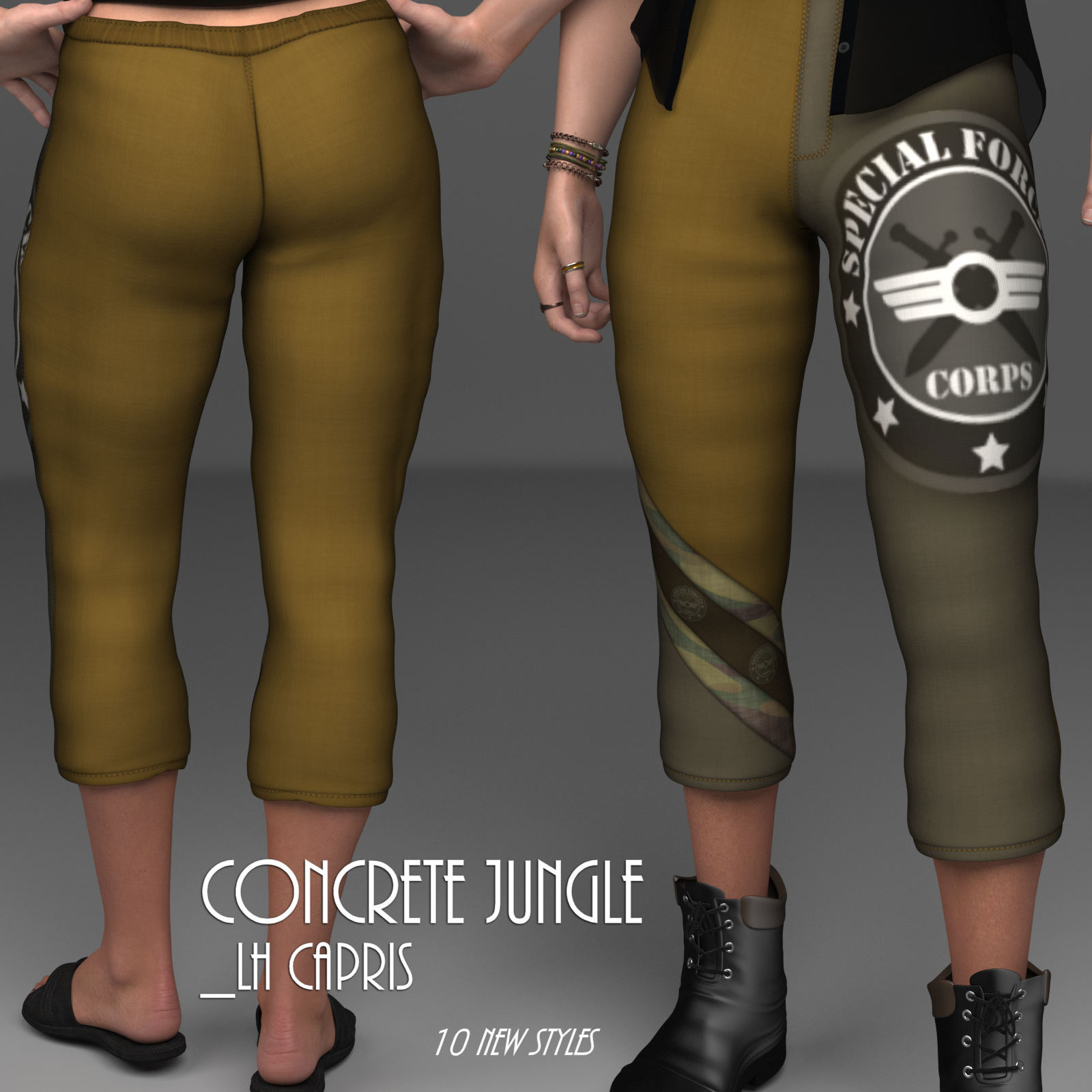 Concrete Jungle_LH Capris by N/A