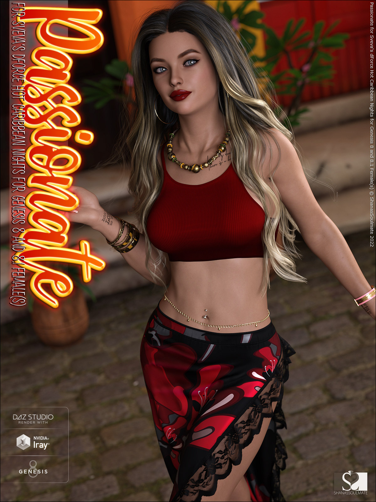 Passionate for dForce Hot Caribbean Nights for Genesis 8 and 8.1 Female(s) by N/A