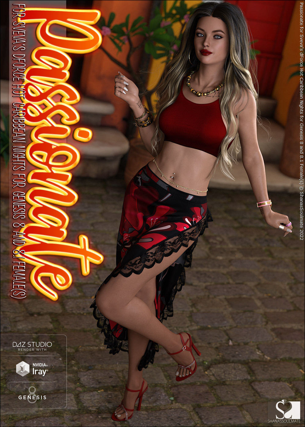 Passionate for dForce Hot Caribbean Nights for Genesis 8 and 8.1 Female(s) by N/A
