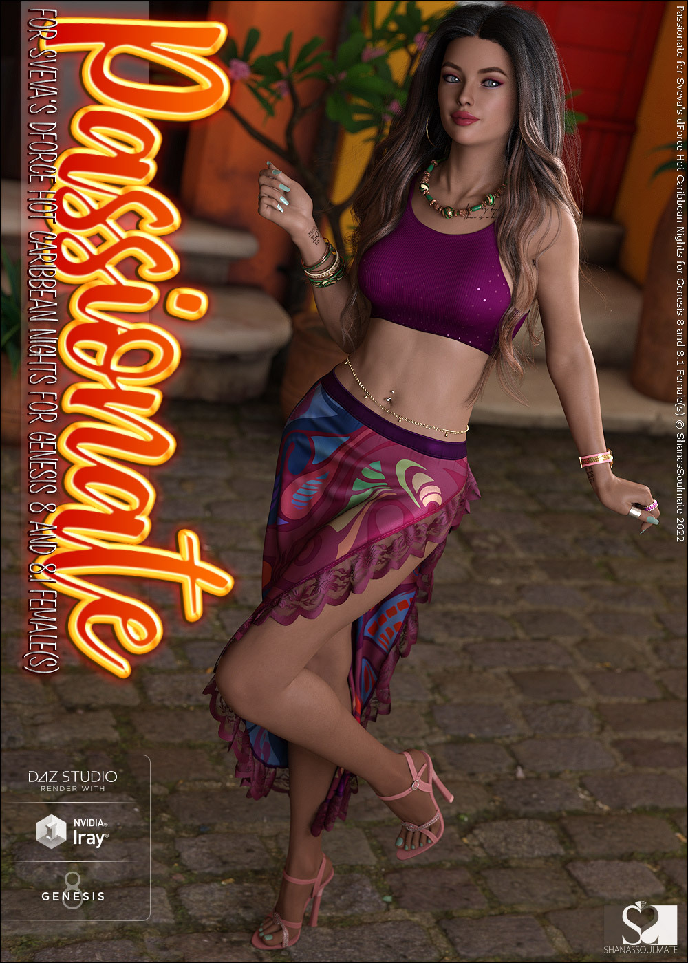 Passionate for dForce Hot Caribbean Nights for Genesis 8 and 8.1 Female(s) by N/A