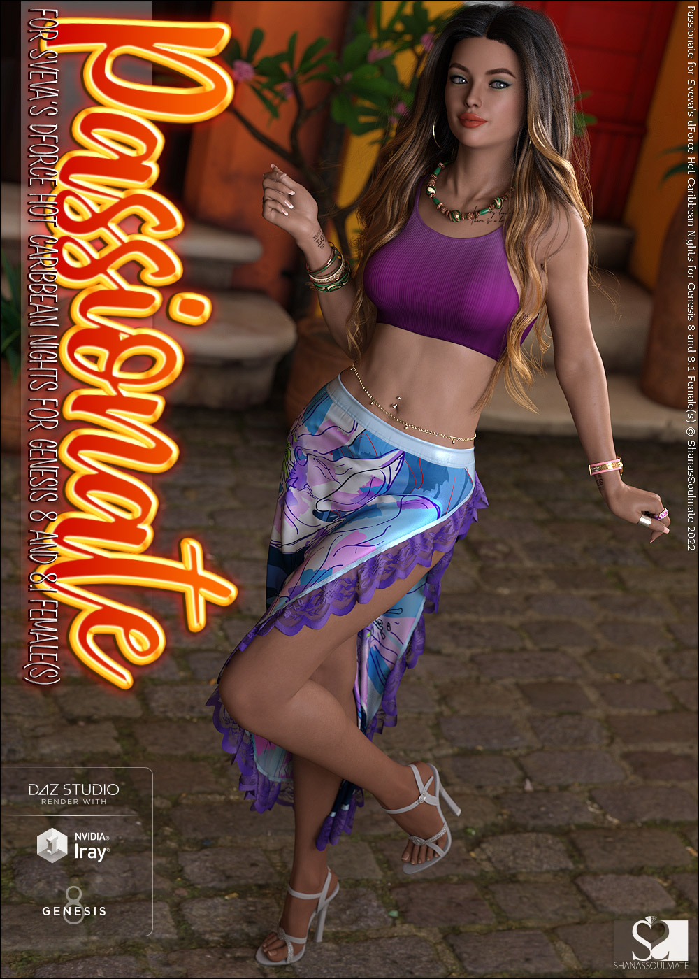 Passionate for dForce Hot Caribbean Nights for Genesis 8 and 8.1 Female(s) by N/A