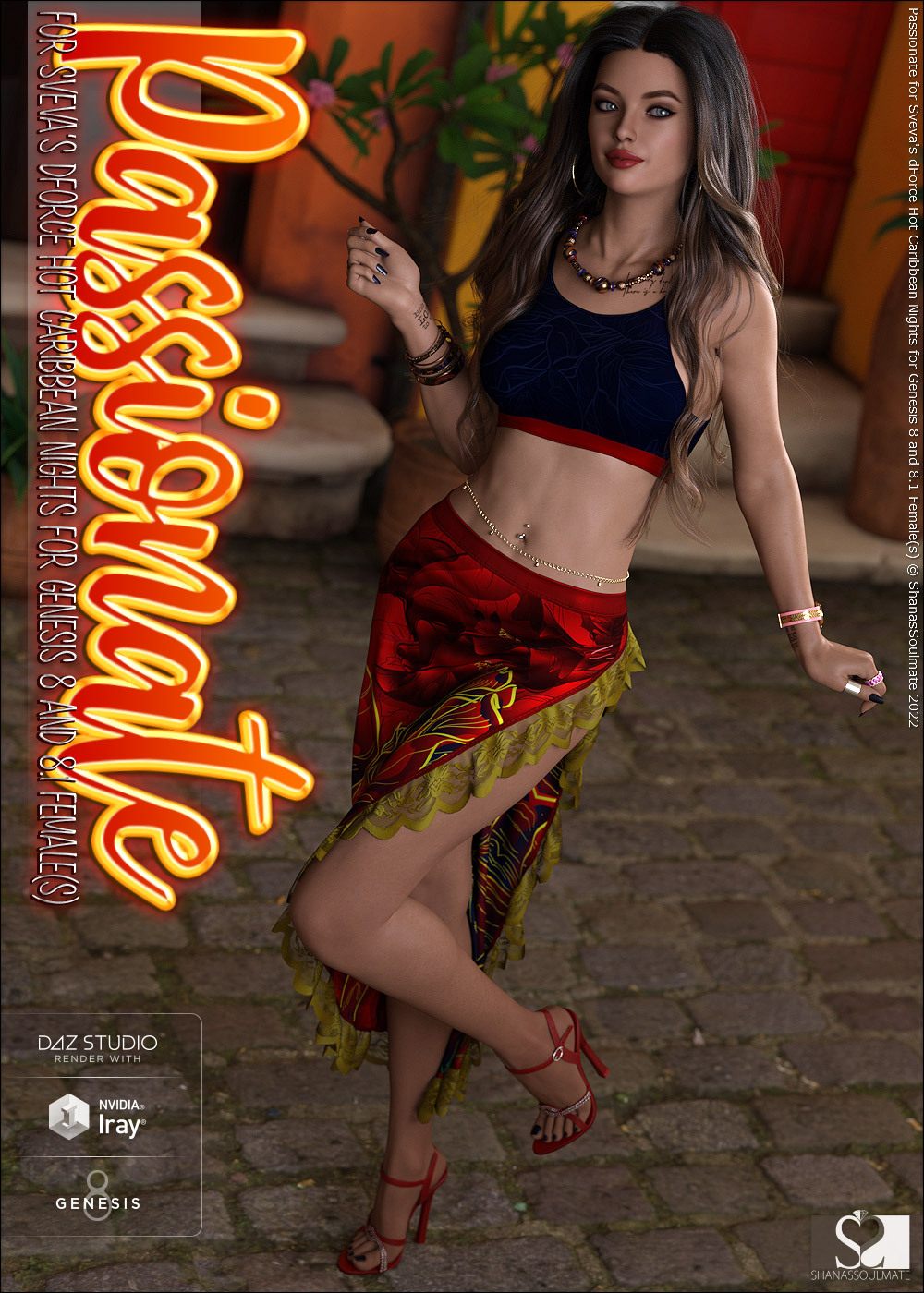 Passionate for dForce Hot Caribbean Nights for Genesis 8 and 8.1 Female(s) by N/A